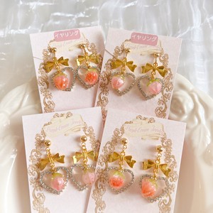 Pierced Earrings Gold Post Stainless Steel Earrings Strawberry