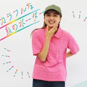 日本製　かすりボーダーTシャツ　134407