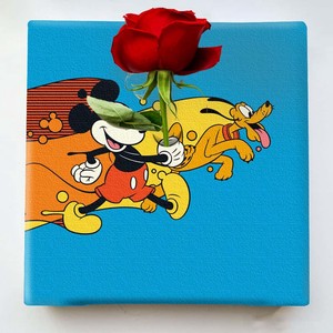 ミッキーマウスのIKEBANA 20×20×2.7cm 一輪挿し 花瓶 ディズニー  IKE-DSNY-2212-012