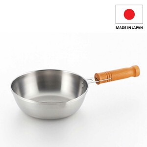 雪平鍋 IH対応 日本製19cm 木柄 霜龍器物