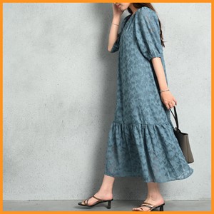 Casual Dress Jacquard One-piece Dress Switching