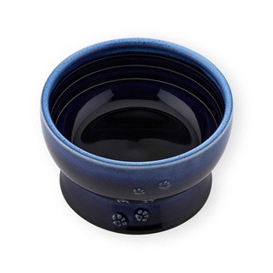 Cat Bowl Blue Made in Japan