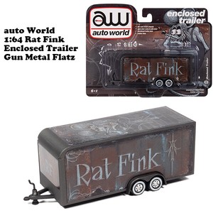 Auto World 1:64 Rat Fink Enclosed Trailer GUN METAL FLATZ 【ラットフィンク】ミニカー