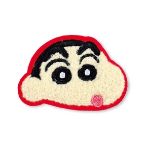 Pouch Sticker Fluffy Crayon Shin-chan Embroidered