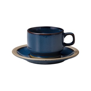 高台スタックコーヒーカップ/ソーサー COUNTRY SIDE カントリーサイド ブルー