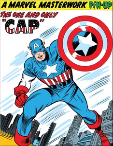 【アメリカン キャラクター】ティン サイン Captain America Masterwork DE-MS2749