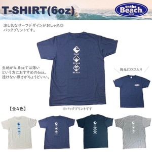 オンザビーチ on the Beach【6オンス / Tシャツ / 3連ロゴ 】フルーツオブザルーム  OTB-T19sp
