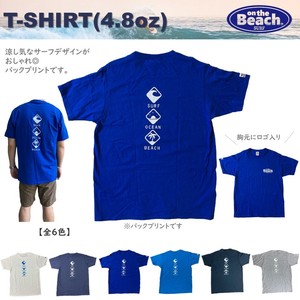 オンザビーチ on the Beach【 Tシャツ / 3連ロゴ / 4.8オンス 】フルーツオブザルーム  OTB-T19