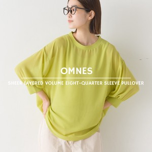 T-shirt Pullover Volume Spring/Summer Sheer-layered 8/10 length