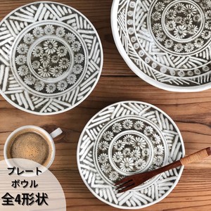 [氷花　萬] 取皿 カレー皿 大皿 陶器 日本製 美濃焼