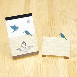 Memo Pad Diecut Stand Message Card Message Pad Little Bird Made in Japan