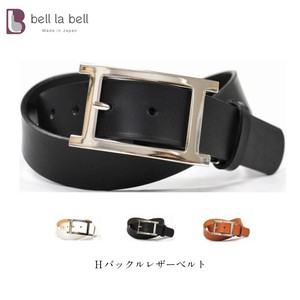 Belt Cattle Leather sliver Leather M Buckle Belt Made in Japan