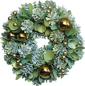[2023クリスマス]彩か｜SAIKA Gold Green Wreath M