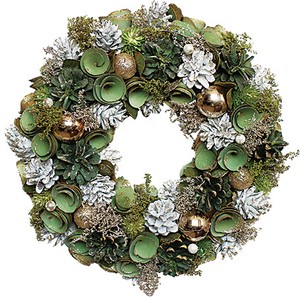 [2023クリスマス]彩か｜SAIKA Wreath Mintgreen Glitter M