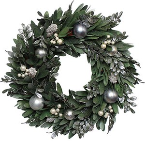 [2023クリスマス]彩か｜SAIKA  Wreath Silver ball&Mossleaf