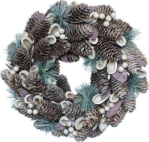 [2023クリスマス]彩か｜SAIKA  Wreath Frost pine needle M