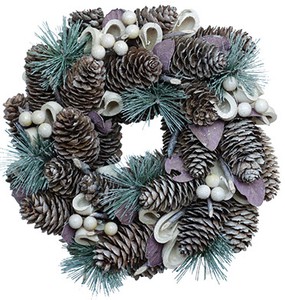 [2023クリスマス]彩か｜SAIKA  Wreath Frost pine needle S