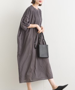 Casual Dress Pintucked Cotton One-piece Dress