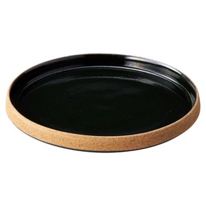 [美濃焼 食器]Cork（コルク） 黒 18cm切立丸皿[日本製]
