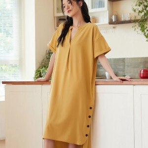 Casual Dress Slit One-piece Dress