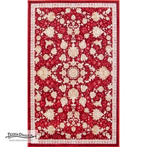 ペルシャ　絨毯　機械織　ラグ　75×120cm　マールー柄　レッド