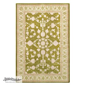 ペルシャ　絨毯　機械織　ラグ　100×150cm　マール柄　グリーン