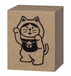 【予約販売】 concombre  made in japan FUKUMONOはんこ 踊る招き猫 右手上げ ZCB-35947