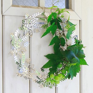 Artificial Plant Wreath Wreath Stainless-steel Made in Japan
