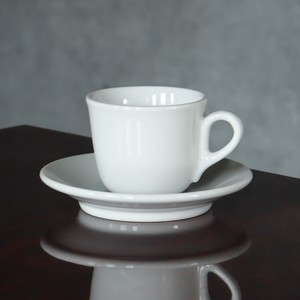 Mino ware Cup & Saucer Set White Demitasse cup&Saucer Made in Japan
