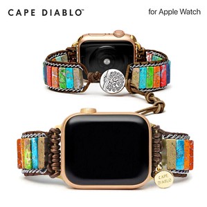 CAPE DIABLO Apple Watchバンド 天然石「チャクラエナジー」L、Sサイズ 49ミリ,、45-38ミリ Series8-1、SE