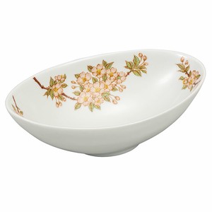 Kutani ware Main Dish Bowl Cherry Blossoms 6.5-go