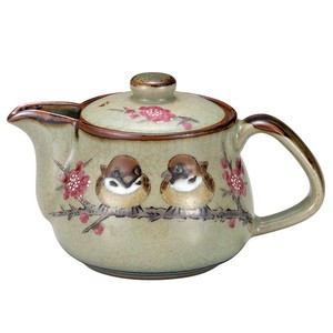 Kutani ware Japanese Teapot Sparrow