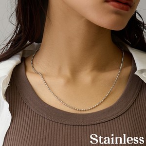 Plain Silver Chain Necklace Stainless Steel Jewelry