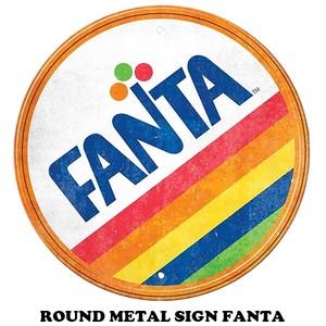ラウンド メタルサイン FANTA【ファンタ ブリキ看板】
