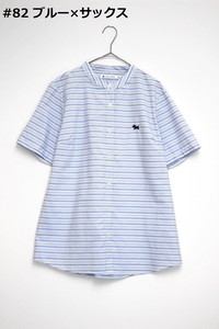 Button Shirt/Blouse Gradation Border Made in Japan