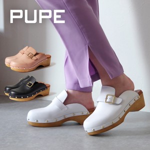【PUPE】ベルトデザイン レザーサボサンダル  レディース サンダル