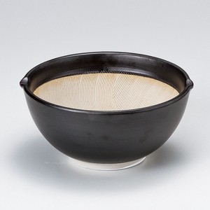 黒マット6.5スリ鉢　　【日本製　陶器】