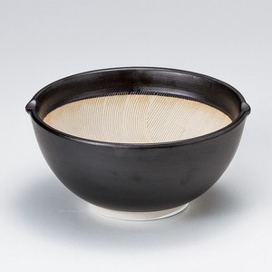 黒マット5.5スリ鉢　　【日本製　陶器】