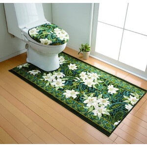 Toilet Mat Lily Made in Japan