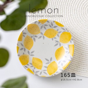 Mino ware Main Plate Lemon M Made in Japan