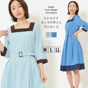 Casual Dress L One-piece Dress Ladies' M 5/10 length