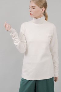 T-shirt Brushing Fabric Pullover High-Neck Autumn/Winter 2023