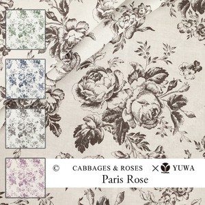 有輪商店 YUWA シャーティング  "Paris Rose" [C:Charcoal] /生地 布 / CR829788