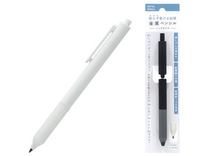 【削らず書ける鉛筆です】金属ペンシルノック式　2色アソート