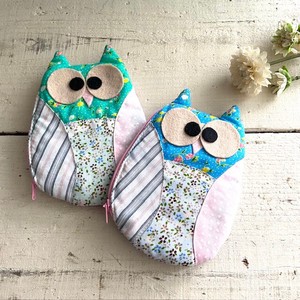 Pouch Owl Coin Purse Floral Pattern Lucky Charm