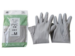 Rubber/Poly Gloves M