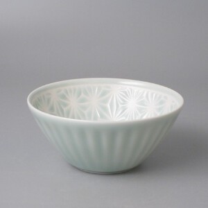 Wボウル（S）　麻の葉ブルー 日本製 小鉢 小付　お買い得品