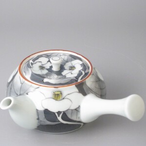 墨呉須山茶花　急須 日本製 和食器 手描き 茶器