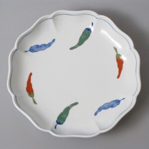 【有田焼】からし絵/錦丸紋　八方なぶり5寸皿 日本製 和食器 取皿 銘々皿　お買い得品