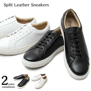 【luxury collection】スニーカー メンズ ローカット 靴 靴ひも レザー スプリットレザー